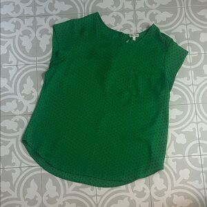 Apt. 9 Emerald Green Dotted Blouse
